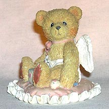 Enesco Cherished Teddies Figurine - Cupid Baby Girl On Pillow - Little Bundle Of Joy