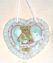 Enesco Cherished Teddies Plaque - Wall Hanging - From My Heart