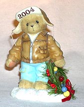 Enesco Cherished Teddies Figurine - Knut - Decorating The Holiday's With Happiness