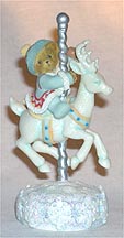Enesco Cherished Teddies Figurine - Frosty Fun Carousel