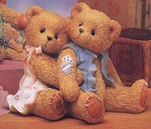 Enesco Cherished Teddies Figurine - Seth & Sarabeth - We're Beary Good Pals