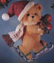 Enesco Cherished Teddies Ornament - Bear with Ice Skates - Ornament - Bear Skating - Dated