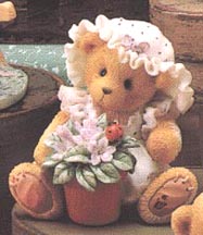 Enesco Cherished Teddies Figurine - Violet - Blessings Bloom When You Are Near