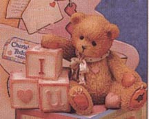 Enesco Cherished Teddies Figurine - I Love You Letters Mini