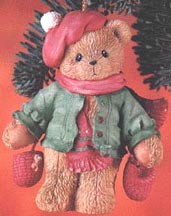 Enesco Cherished Teddies Ornament - Bear With Dangling Mittens