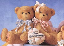 Enesco Cherished Teddies Figurine - 2 Bears Anniversary You Grow More Dear With Each Passing Year