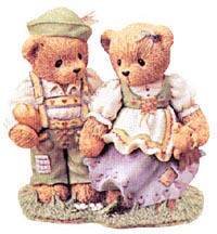 Enesco Cherished Teddies Figurine - Harvey And Gigi - Finding The Path To Your Heart