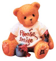 Enesco Cherished Teddies Figurine - Please Smile - Mini Figurine