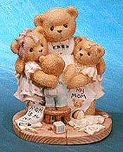 Enesco Cherished Teddies Figurine - Katie, Renee, Jessica, Matthew - I'm Surrounded By Hugs