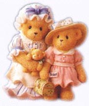 Enesco Cherished Teddies Figurine - Charissa And Ashylynn - Every Journey Begins With One Step
