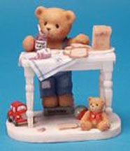 Enesco Cherished Teddies Figurine - Fred - You're The Best Thing Since Sliced Bread