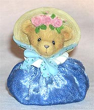 Enesco Cherished Teddies Figurine - Blue Spring Bonnet