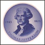 Royal Copenhagen Plaquette - Thomas Jefferson