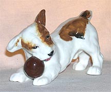 Royal Doulton Animal Figurine - Character Dog With Ball