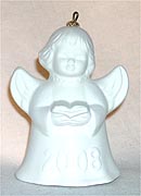 2008 Angel With Song Book - White Angel Bell