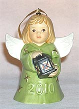 Goebel Angel Bells Angel With Lantern Green