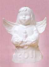 2011 Angel With Candle - White Angel Bell