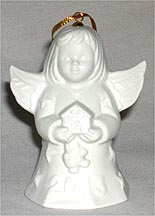 Goebel Angel Bells 2013 Angel With Gingerbread House White