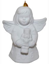 2016 Angel With Nutcracker - White Angel Bell