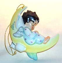1991 Angel Sleeping Color Annual Christmas Ornament