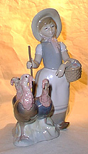 Lladro Figurine - Little Girl with Turkeys