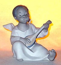 Lladro Figurine - Angel, Black