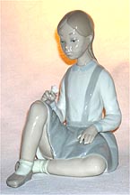 Lladro Figurine - Girl With Flower