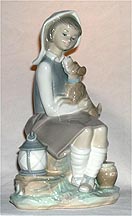 Lladro Figurine - Girl With Lantern