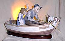 Lladro Figurine - Fishing with Grandpa