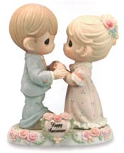 Enesco Precious Moments Figurine - Our Love Was Meant To Be - Happy Anniversary