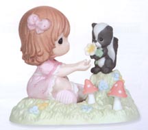 Enesco Precious Moments Figurine - If Friends Were Flowers I'd Pick You!