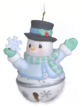Enesco Precious Moments Ornament - Snowman Jingle Bell