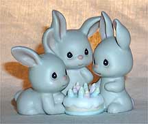 Enesco Precious Moments Figurine - Another Year And More Grey Hares