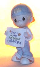 Enesco Precious Moments Figurine - You're The Greatest Grandma (boy)