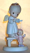 Enesco Precious Moments Figurine - The Good Lord Will Always Uphold Us