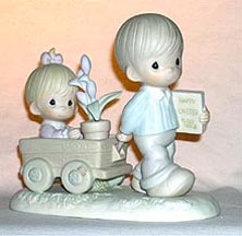 Enesco Precious Moments Figurine - Easter's On Its Way