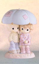 Enesco Precious Moments Figurine - He Is our Shelter From The Storm