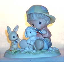 Enesco Precious Moments Figurine - Shear Happiness And Hare Cuts