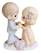 Enesco Precious Moments Figurine - I Fall In Love With You Each Day - 5th Anniversary