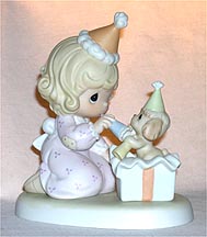 Enesco Precious Moments Figurine - Wishing You A Birthday Full Of Surprises