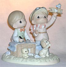 Enesco Precious Moments Figurine - We've Got The Right Plan