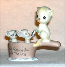 Enesco Precious Moments Figurine - We're Behind You All The Way