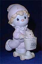 Enesco Precious Moments Figurine - Scootin' By Just To Say Hi