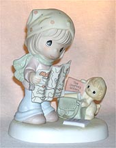 Enesco Precious Moments Figurine - Map A Route Toward Loving, Caring And Sharing