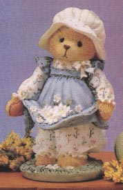 Enesco Cherished Teddies Figurine - Gail - Catching The First Blooms Of Friendship