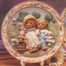 Enesco Cherished Teddies Plate - Jack and Jill - Our Friendship Will Never Tumble