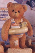 Enesco Cherished Teddies Figurine - Jerry - Ready To Make A Splash