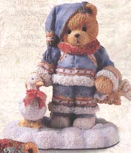 Enesco Cherished Teddies Figurine - Ingrid - Bundled Up With Warm Wishes