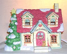 Enesco Cherished Teddies Lighted House - The Cratchit's House - Nightlight
