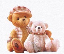 Enesco Cherished Teddies Figurine - Bailey And Friend - The Onlything More Contagious Than A Cold Is A Best Friend - IPR